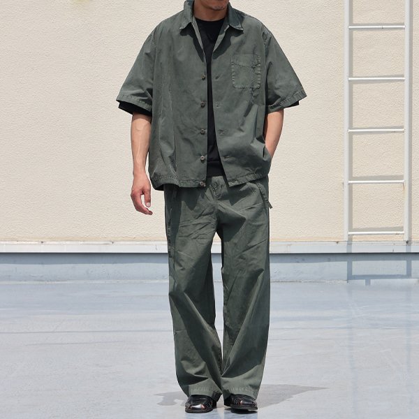 画像7: ピグメント 馬布 (ホースクロス) ドローコード バルーン オープンカラー ハーフスリーブシャツ / Audience