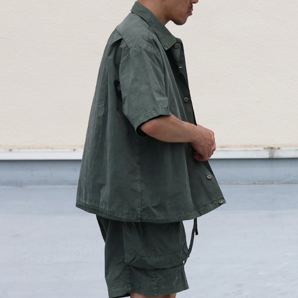 画像5: ピグメント 馬布 (ホースクロス) ドローコード バルーン オープンカラー ハーフスリーブシャツ / Audience