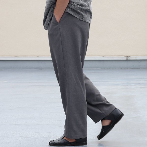 画像5: Naturemier TM (ナチュレミア) TECH リネンライク トロワッシャー 2タック ワイド イージーパンツ【MADE IN JAPAN】『日本製』【送料無料】/ Upscape Audience