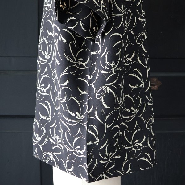 画像14: 「丹後」 ライトアムンゼン(梨地) 捺染 モノトーンフラワー “マシンプリント” オープンカラー ハーフスリーブシャツ【MADE IN JAPAN】『日本製』/ Upscape Audience