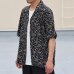 画像3: 「丹後」 ライトアムンゼン(梨地) 捺染 モノトーンフラワー “マシンプリント” オープンカラー ハーフスリーブシャツ【MADE IN JAPAN】『日本製』/ Upscape Audience