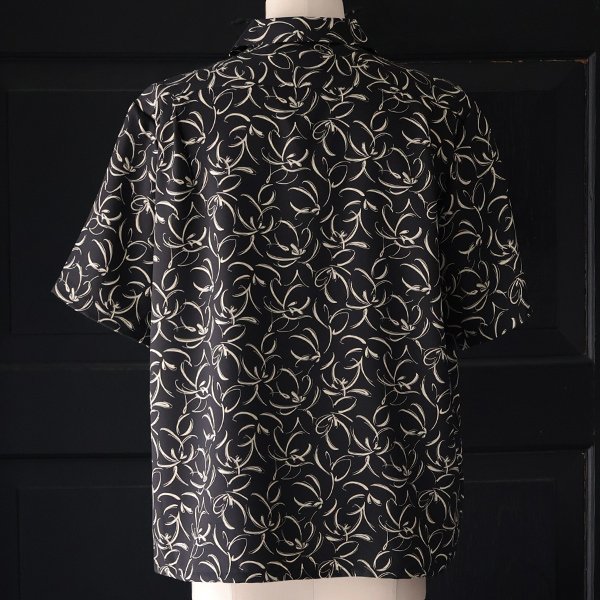 画像11: 「丹後」 ライトアムンゼン(梨地) 捺染 モノトーンフラワー “マシンプリント” オープンカラー ハーフスリーブシャツ【MADE IN JAPAN】『日本製』/ Upscape Audience