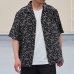 画像2: 「丹後」 ライトアムンゼン(梨地) 捺染 モノトーンフラワー “マシンプリント” オープンカラー ハーフスリーブシャツ【MADE IN JAPAN】『日本製』/ Upscape Audience (2)