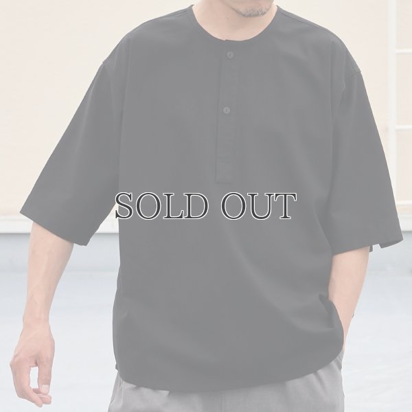 画像3: 綿麻ビンテージキャンバス スリーピング ヘンリー ハーフスリーブシャツ / Audience