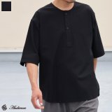 綿麻ビンテージキャンバス スリーピング ヘンリー ハーフスリーブシャツ / Audience