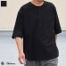 画像1: 綿麻ビンテージキャンバス スリーピング ヘンリー ハーフスリーブシャツ / Audience (1)