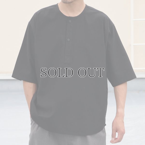 画像4: 綿麻ビンテージキャンバス スリーピング ヘンリー ハーフスリーブシャツ / Audience