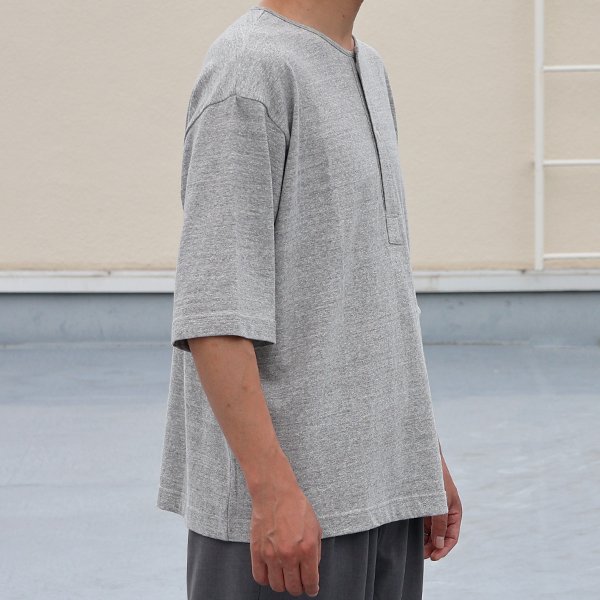 画像4: 「和歌山」ラフィー天竺 （5.5オンス）ハーフスリーブ スリーピングヘンリー Tシャツ【MADE IN JAPAN】『日本製』/ Upscape Audience