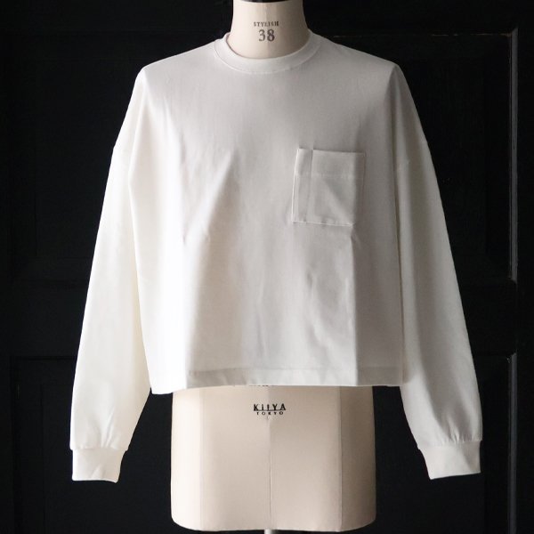 画像2: VORTEX® 8オンス (MVS天竺) グラスポケッ ト付き ボクシー クロップド 長袖 Tシャツ【MADE IN JAPAN】『日本製』/ Upscape Audience