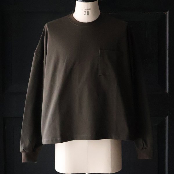 画像10: VORTEX® 8オンス (MVS天竺) グラスポケッ ト付き ボクシー クロップド 長袖 Tシャツ【MADE IN JAPAN】『日本製』/ Upscape Audience