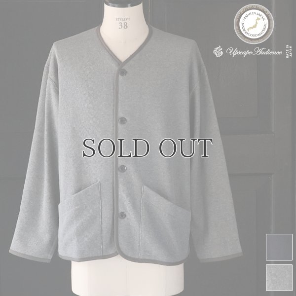 画像1: ボンバーヒート ハニカムサーマル ノーカラー ARMY ジャケット【MADE IN JAPAN】『日本製』 / Upscape Audience