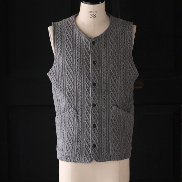 画像6: 「尾州」コットンキルト ノーカラースナップベスト【MADE IN JAPAN】『日本製』 / Upscape Audience