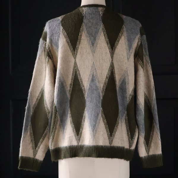 画像8: TOWNCRAFT タウンクラフト(tc25f017) / シャギー ヴィンテージパターン ZIP カーディガン