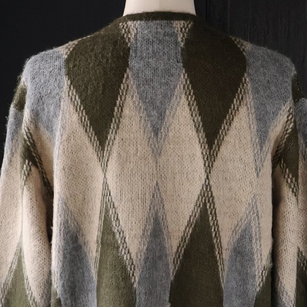 画像12: TOWNCRAFT タウンクラフト(tc25f017) / シャギー ヴィンテージパターン ZIP カーディガン