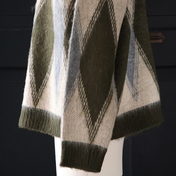 画像11: TOWNCRAFT タウンクラフト(tc25f017) / シャギー ヴィンテージパターン ZIP カーディガン