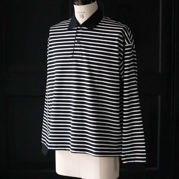 画像19: 透湿・UVカット「多機能COTTON」 引揃ハイゲージ天竺 & ボーダー (7オンス) ラグビーポロ 長袖 Tシャツ【MADE IN JAPAN】『日本製』/ Upscape Audience