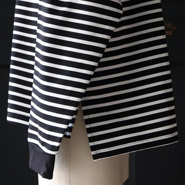 画像24: 透湿・UVカット「多機能COTTON」 引揃ハイゲージ天竺 & ボーダー (7オンス) ラグビーポロ 長袖 Tシャツ【MADE IN JAPAN】『日本製』/ Upscape Audience