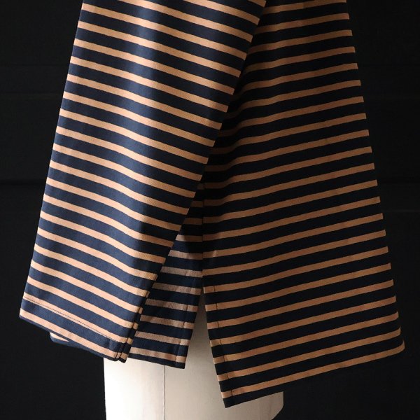 画像12: 透湿・UVカット「多機能COTTON」 引揃ハイゲージ天竺 & ボーダー (7オンス) ボートネック 長袖 Tシャツ【MADE IN JAPAN】『日本製』/ Upscape Audience