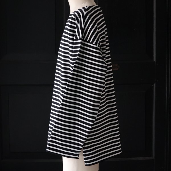 画像5: 透湿・UVカット「多機能COTTON」 引揃ハイゲージ天竺 & ボーダー (7オンス) ボートネック 長袖 Tシャツ【MADE IN JAPAN】『日本製』/ Upscape Audience