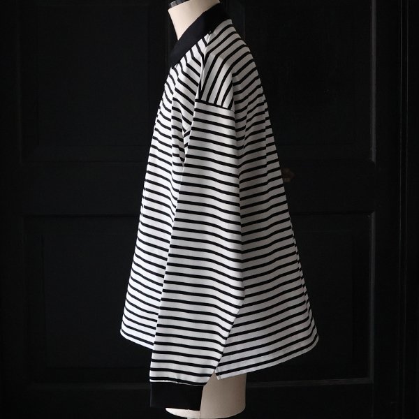 画像9: 透湿・UVカット「多機能COTTON」 引揃ハイゲージ天竺 & ボーダー (7オンス) ラグビーポロ 長袖 Tシャツ【MADE IN JAPAN】『日本製』/ Upscape Audience