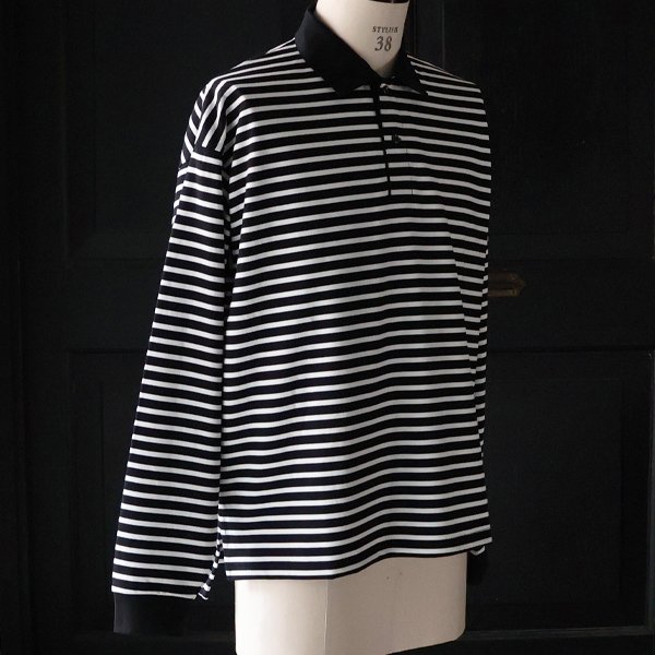 画像22: 透湿・UVカット「多機能COTTON」 引揃ハイゲージ天竺 & ボーダー (7オンス) ラグビーポロ 長袖 Tシャツ【MADE IN JAPAN】『日本製』/ Upscape Audience