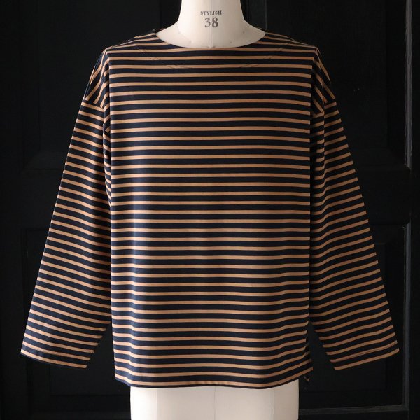 画像6: 透湿・UVカット「多機能COTTON」 引揃ハイゲージ天竺 & ボーダー (7オンス) ボートネック 長袖 Tシャツ【MADE IN JAPAN】『日本製』/ Upscape Audience