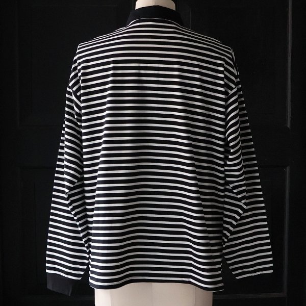 画像21: 透湿・UVカット「多機能COTTON」 引揃ハイゲージ天竺 & ボーダー (7オンス) ラグビーポロ 長袖 Tシャツ【MADE IN JAPAN】『日本製』/ Upscape Audience