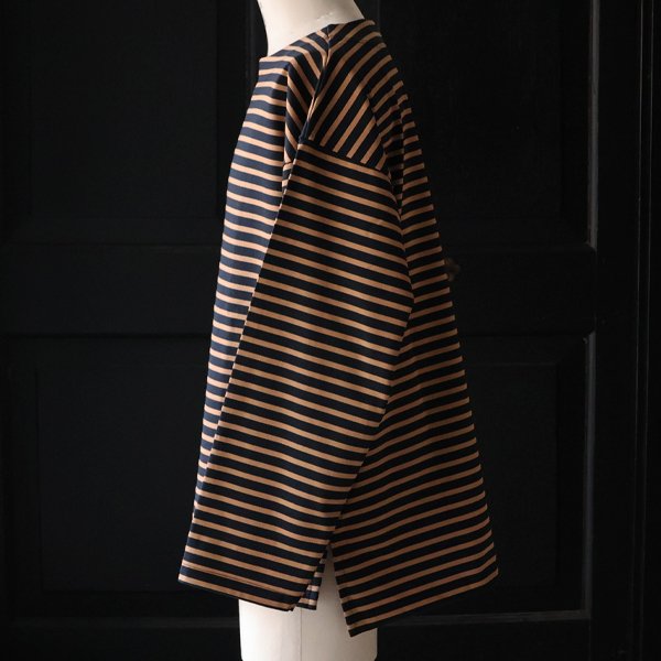 画像8: 透湿・UVカット「多機能COTTON」 引揃ハイゲージ天竺 & ボーダー (7オンス) ボートネック 長袖 Tシャツ【MADE IN JAPAN】『日本製』/ Upscape Audience