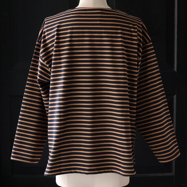 画像9: 透湿・UVカット「多機能COTTON」 引揃ハイゲージ天竺 & ボーダー (7オンス) ボートネック 長袖 Tシャツ【MADE IN JAPAN】『日本製』/ Upscape Audience