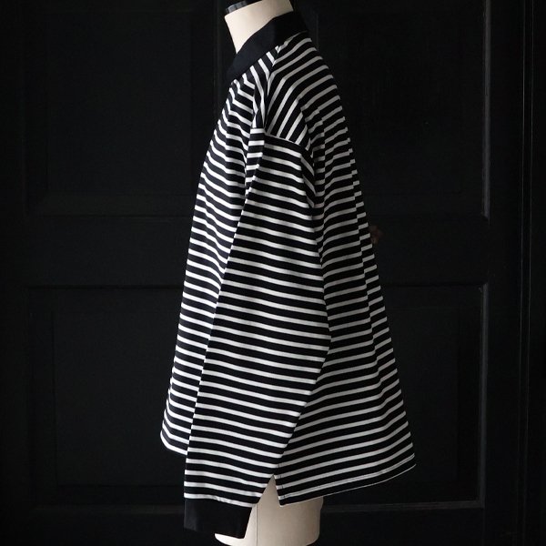 画像20: 透湿・UVカット「多機能COTTON」 引揃ハイゲージ天竺 & ボーダー (7オンス) ラグビーポロ 長袖 Tシャツ【MADE IN JAPAN】『日本製』/ Upscape Audience