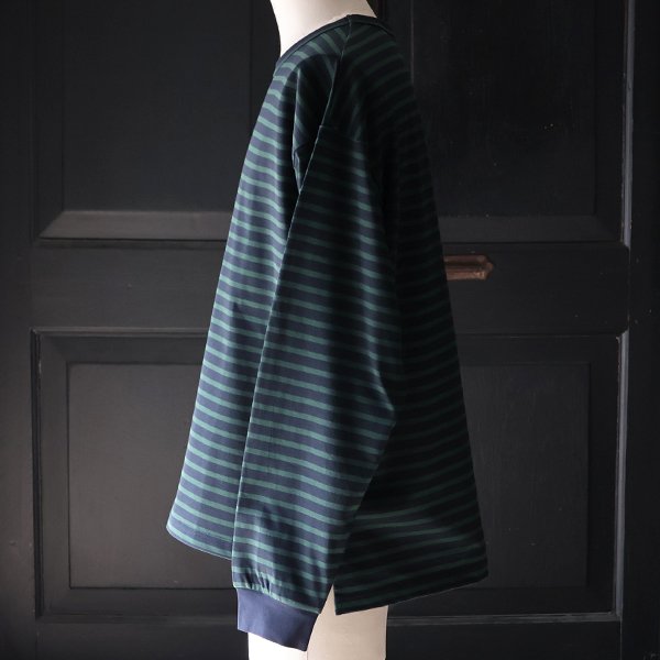 画像11: 透湿・UVカット「多機能COTTON」 引揃ハイゲージ天竺 & ボーダー (7オンス) クルーネック 長袖 Tシャツ【MADE IN JAPAN】『日本製』/ Upscape Audience