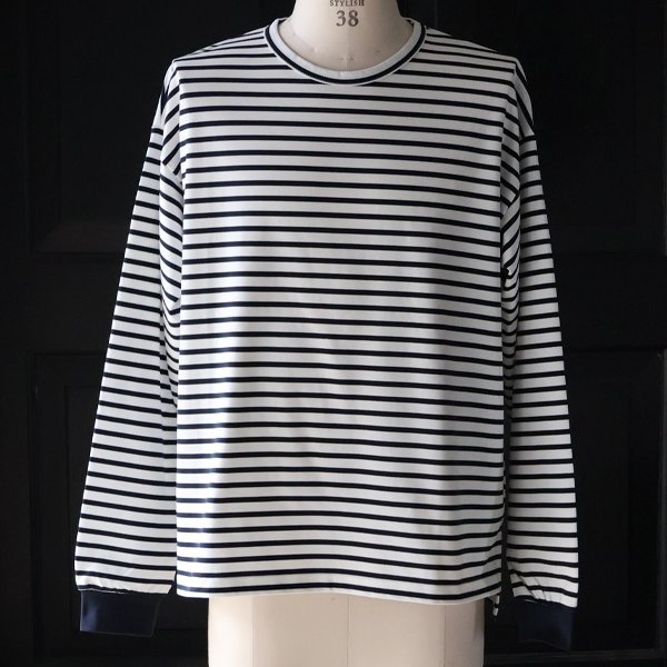 画像16: 透湿・UVカット「多機能COTTON」 引揃ハイゲージ天竺 & ボーダー (7オンス) クルーネック 長袖 Tシャツ【MADE IN JAPAN】『日本製』/ Upscape Audience