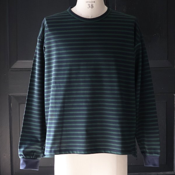 画像10: 透湿・UVカット「多機能COTTON」 引揃ハイゲージ天竺 & ボーダー (7オンス) クルーネック 長袖 Tシャツ【MADE IN JAPAN】『日本製』/ Upscape Audience