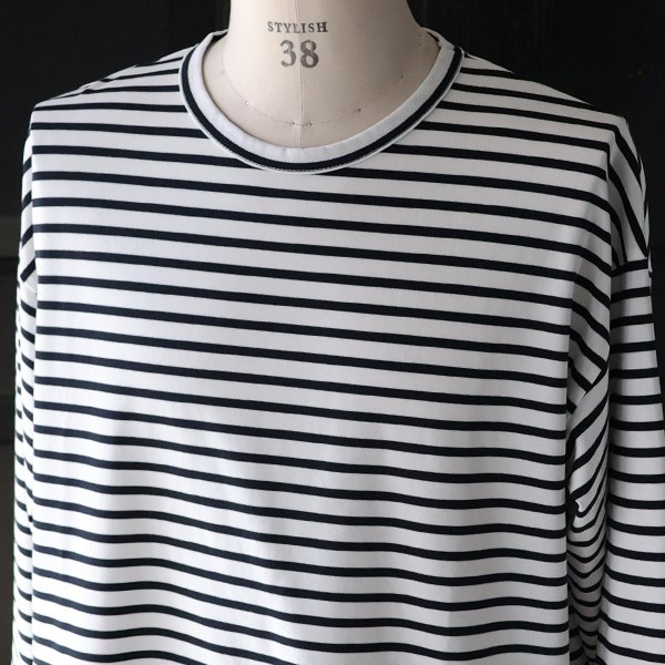 画像21: 透湿・UVカット「多機能COTTON」 引揃ハイゲージ天竺 & ボーダー (7オンス) クルーネック 長袖 Tシャツ【MADE IN JAPAN】『日本製』/ Upscape Audience