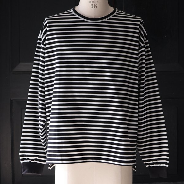 画像12: 透湿・UVカット「多機能COTTON」 引揃ハイゲージ天竺 & ボーダー (7オンス) クルーネック 長袖 Tシャツ【MADE IN JAPAN】『日本製』/ Upscape Audience