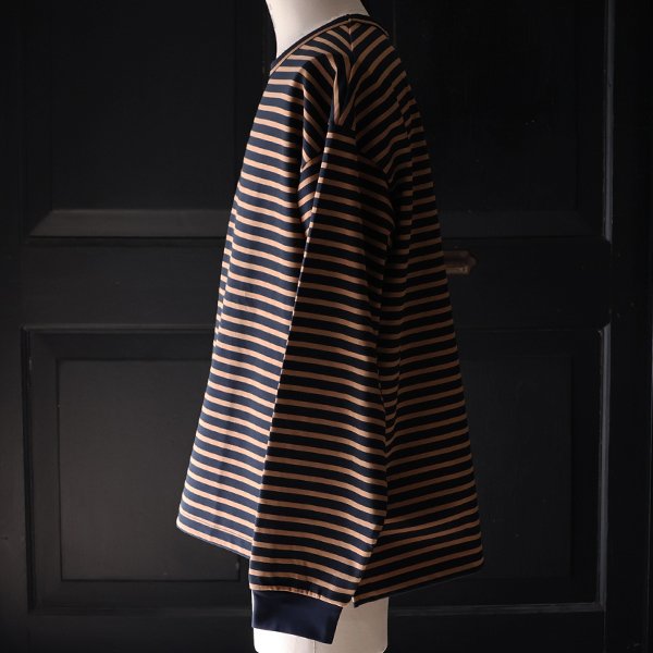 画像9: 透湿・UVカット「多機能COTTON」 引揃ハイゲージ天竺 & ボーダー (7オンス) クルーネック 長袖 Tシャツ【MADE IN JAPAN】『日本製』/ Upscape Audience