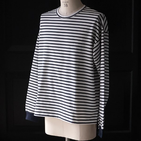 画像17: 透湿・UVカット「多機能COTTON」 引揃ハイゲージ天竺 & ボーダー (7オンス) クルーネック 長袖 Tシャツ【MADE IN JAPAN】『日本製』/ Upscape Audience