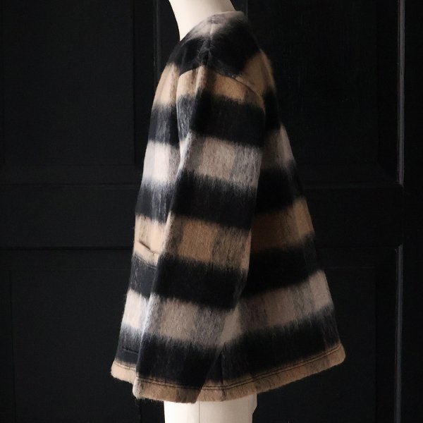 画像14: ECOLANA シャギーチェック ノーカラージャケット【MADE IN JAPAN】『日本製』【送料無料】 / Upscape Audience