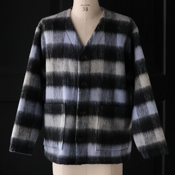画像10: ECOLANA シャギーチェック ノーカラージャケット【MADE IN JAPAN】『日本製』【送料無料】 / Upscape Audience