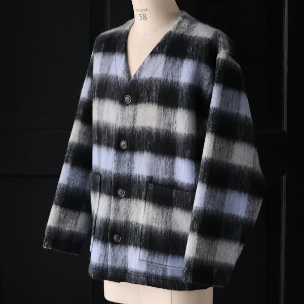 画像11: ECOLANA シャギーチェック ノーカラージャケット【MADE IN JAPAN】『日本製』【送料無料】 / Upscape Audience