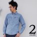 画像1: "BOY'S DENIM WESTERN SHIRT"ボーイズサイズ長袖デニムウェスタンシャツ(BW1251B, BW1271B) / Wrangler (1)