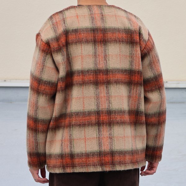 画像5: ECOLANA シャギーチェック ノーカラージャケット【MADE IN JAPAN】『日本製』【送料無料】 / Upscape Audience