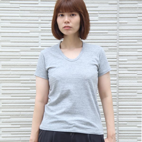 画像2: 【RE PRICE/価格改定】ガラガラ紡 Uネック半袖Tシャツ [Lady's] 【MADE IN JAPAN】『日本製』/ Upscape Audience