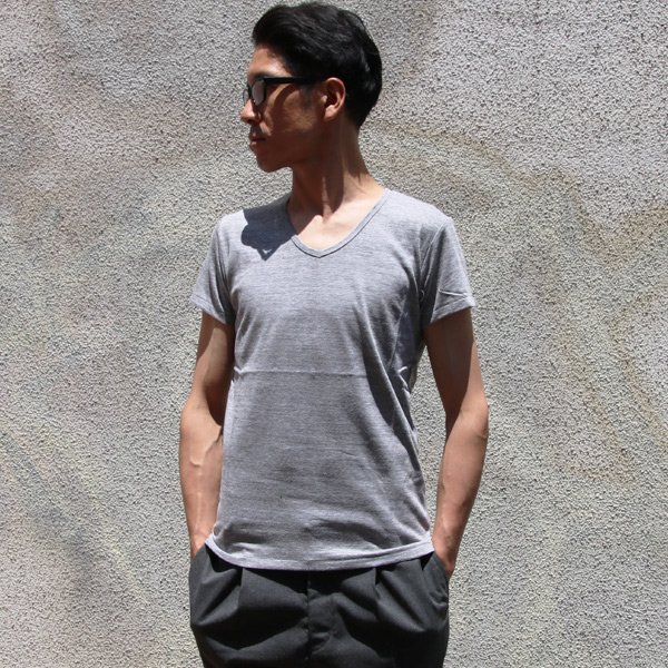 画像13: 【RE PRICE/価格改定】ガラガラ紡Vネック半袖Tシャツ【MADE IN JAPAN】『日本製』/ Upscape Audience