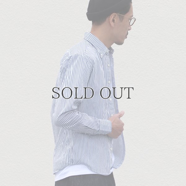 画像3: シャーリングボタンダウン長袖シャツ【MADE IN JAPAN】『日本製』/ Upscape Audience