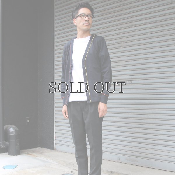 画像3: ヘンプコットン配色パイピングカタポケ長袖カーディガン / Audience