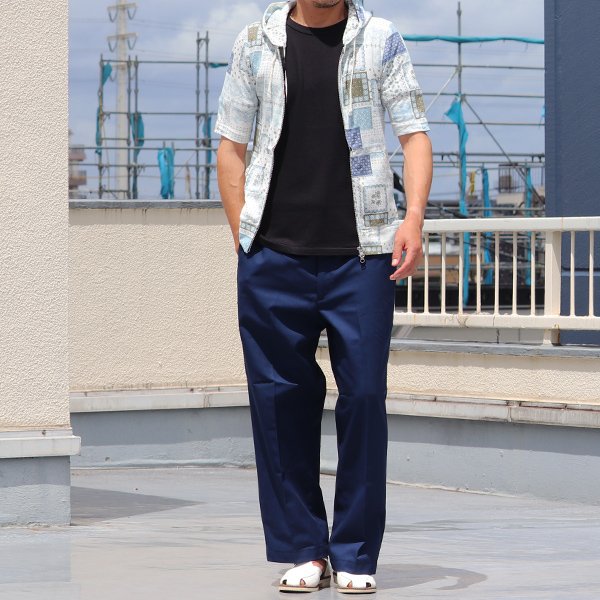 画像7: 【RE PRICE / 価格改定】バンダナパッチワークプリント5分袖ダブルジップパーカー 【MADE IN JAPAN】 / Upscape Audience