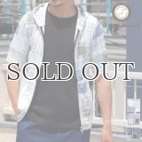 バンダナパッチワークプリント5分袖ダブルジップパーカー 【MADE IN JAPAN】 / Upscape Audience