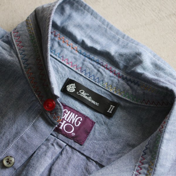 画像21: 【RE PRICE / 価格改定】ダンガリーランダムボタン半袖シャツ / Audience x GUNG HO