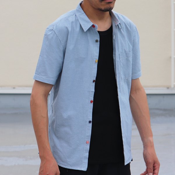 画像7: 【RE PRICE / 価格改定】ダンガリーランダムボタン半袖シャツ / Audience x GUNG HO